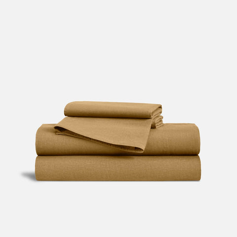 Washed Linen Core Sheet Set