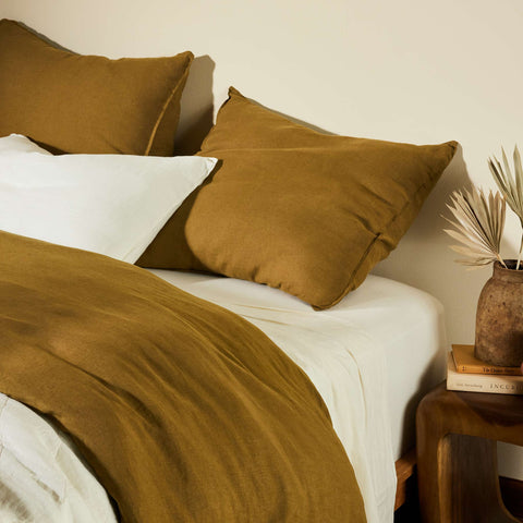 Washed Linen Core Sheet Set