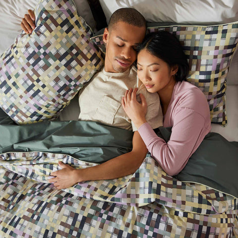 Piped Classic Percale Duvet Cover