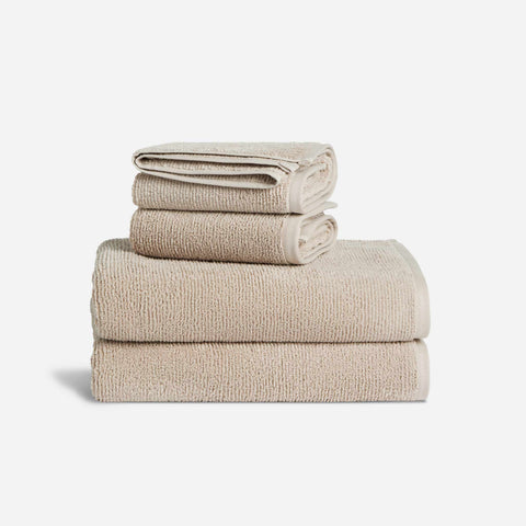 Organic Ribbed Bath Towel Bundle