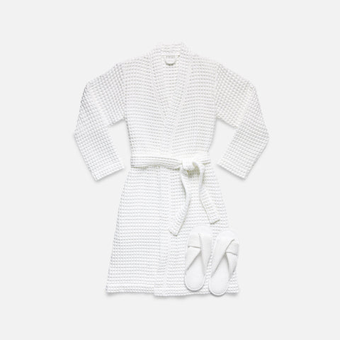 Waffle Robe and Slipper Bundle