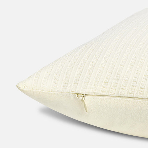 Textured Stripe Lumbar Pillow Cover